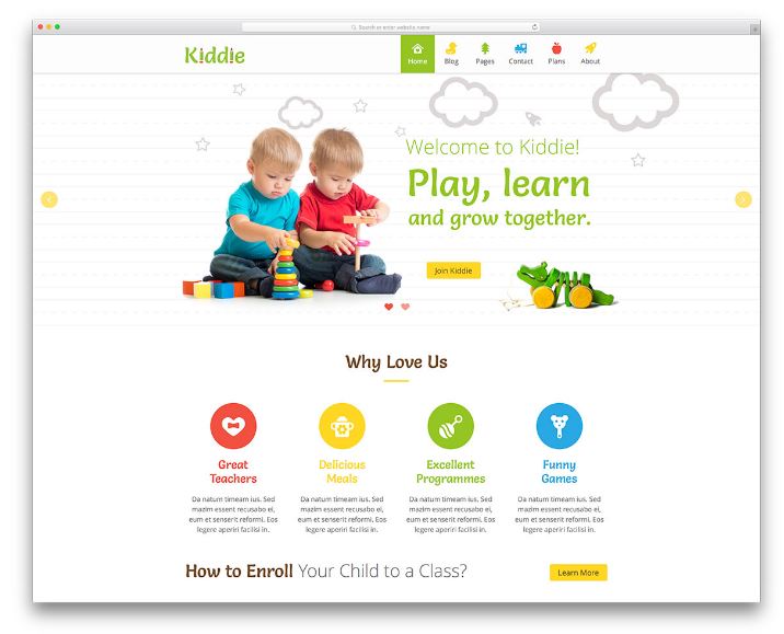Kiddie - Thiết kế kết hợp hài hòa giữa hình ảnh và nội dung