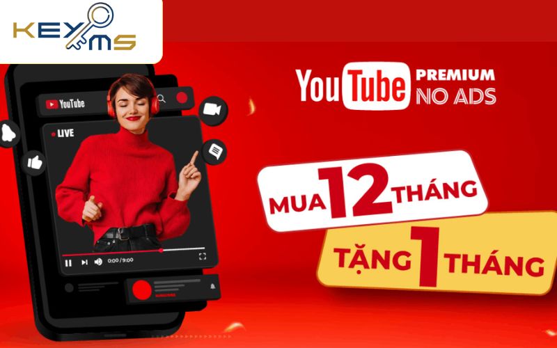 mua tài khoản youtube premium tại ekeyms